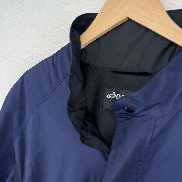 FOOTJOY Jacket Mens L DryJoys Golf Rain Windbreaker 1/4 Zip Short Sleeve Blue - Picture 8 of 15